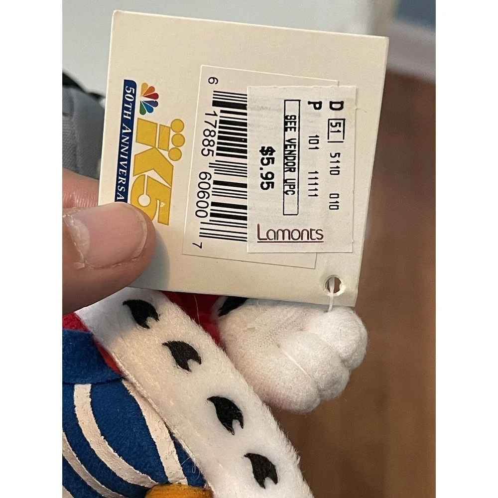 KING 5 Seattle 50th Anniversary King Mike Microphone Plush Doll (with tags) 1998